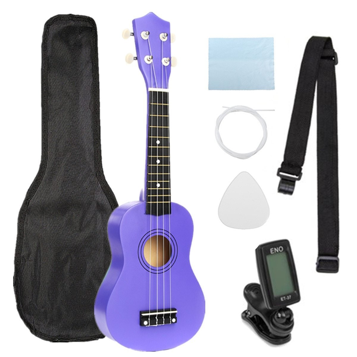 Ukulele 21 inch Ukulele Soprano 4 Strings Hawaiian Guitar Basswood Guitar Uke Kids Gift Musical Instruments for Music Beginner - AKLOT